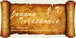 Jovana Telesković vizit kartica